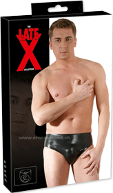 Herren Latex Slip mit Analplug S