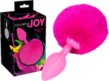 Analplug Colorful Joy Bunny Tail mit Häschenschwanz