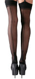 Strapsstrümpfe mit sichtbarer Naht, schwarz 1/XS