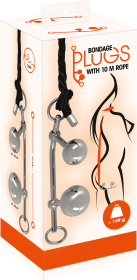 Vaginal-/Analplugs mit 10-Meter-Bondageseil